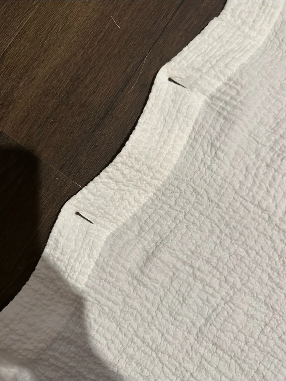 White Textured shower curtain like new